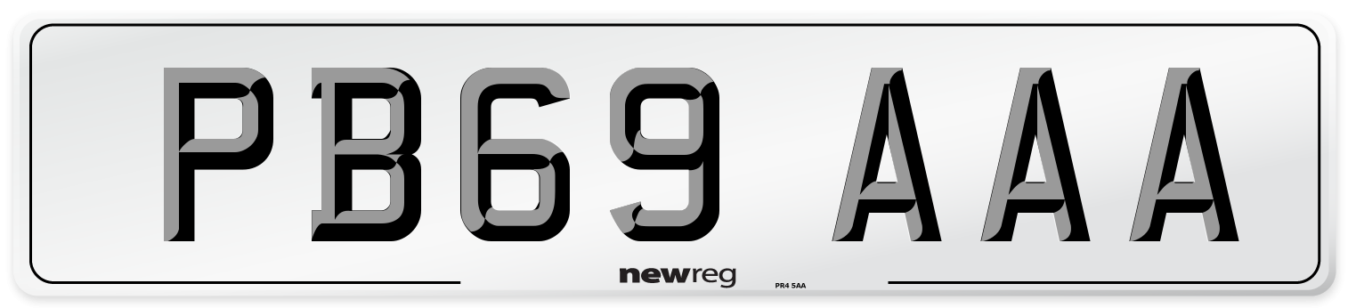 PB69 AAA Number Plate from New Reg